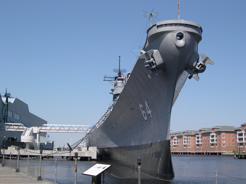 Norfolk - U.S.S. Wisconsin - From the Bow