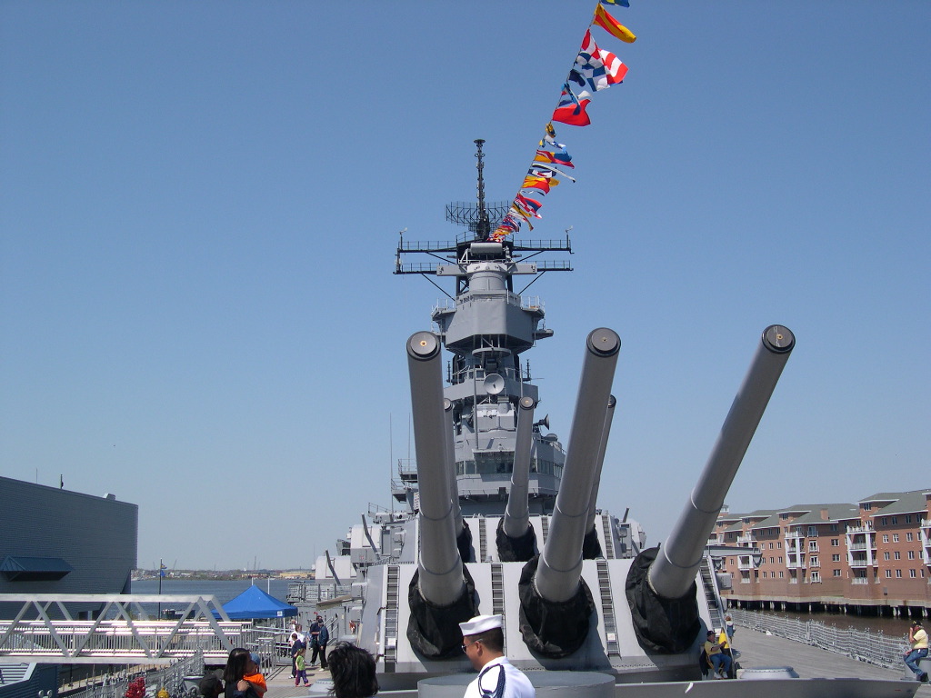 Norfolk - U.S.S. Wisconsin 8 - Straight Shot Down the Main Deck