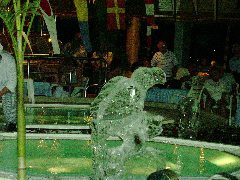 Ice Sculpture Demonstration (Finished -- A Parrot!)
