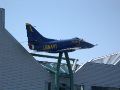 Norfolk - Blue Angels Jet Above the Nauticus Museum